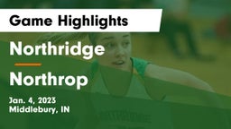 Northridge  vs Northrop  Game Highlights - Jan. 4, 2023