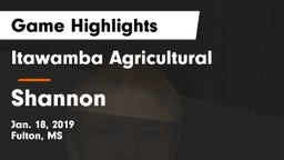 Itawamba Agricultural  vs Shannon  Game Highlights - Jan. 18, 2019