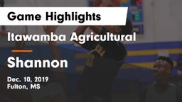 Itawamba Agricultural  vs Shannon  Game Highlights - Dec. 10, 2019