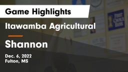 Itawamba Agricultural  vs Shannon  Game Highlights - Dec. 6, 2022