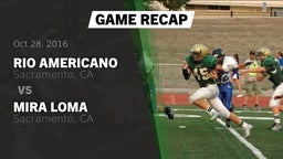 Recap: Rio Americano  vs. Mira Loma  2016