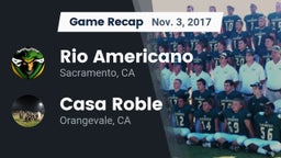 Recap: Rio Americano  vs. Casa Roble 2017
