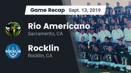 Recap: Rio Americano  vs. Rocklin  2019