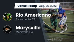 Recap: Rio Americano  vs. Marysville  2022