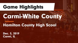 Carmi-White County  vs Hamilton County High Scool Game Highlights - Dec. 3, 2019