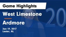 West Limestone  vs Ardmore  Game Highlights - Jan 19, 2017
