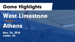 West Limestone  vs Athens  Game Highlights - Nov. 26, 2018