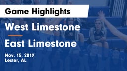 West Limestone  vs East Limestone  Game Highlights - Nov. 15, 2019