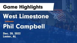West Limestone  vs Phil Campbell  Game Highlights - Dec. 28, 2022