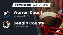 Recap: Warren County  vs. DeKalb County  2020