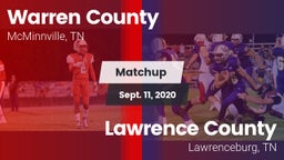 Matchup: Warren County High vs. Lawrence County  2020