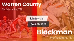Matchup: Warren County High vs. Blackman  2020