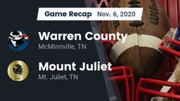 Recap: Warren County  vs. Mount Juliet  2020