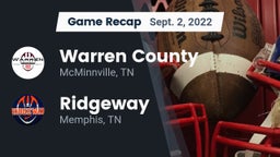 Recap: Warren County  vs. Ridgeway  2022