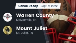 Recap: Warren County  vs. Mount Juliet  2022