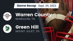 Recap: Warren County  vs. Green Hill  2023