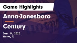 Anna-Jonesboro  vs Century Game Highlights - Jan. 14, 2020