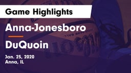 Anna-Jonesboro  vs DuQuoin  Game Highlights - Jan. 25, 2020
