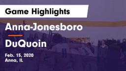 Anna-Jonesboro  vs DuQuoin  Game Highlights - Feb. 15, 2020