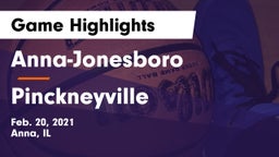 Anna-Jonesboro  vs Pinckneyville  Game Highlights - Feb. 20, 2021