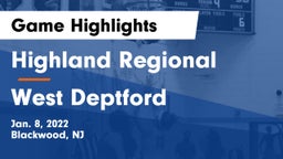 Highland Regional  vs West Deptford  Game Highlights - Jan. 8, 2022