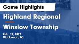 Highland Regional  vs Winslow Township  Game Highlights - Feb. 13, 2022