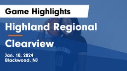 Highland Regional  vs Clearview  Game Highlights - Jan. 10, 2024
