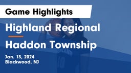 Highland Regional  vs Haddon Township  Game Highlights - Jan. 13, 2024