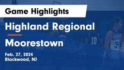 Highland Regional  vs Moorestown  Game Highlights - Feb. 27, 2024