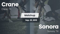 Matchup: Crane  vs. Sonora  2016