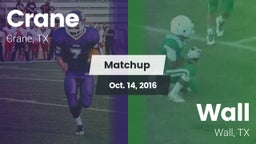 Matchup: Crane  vs. Wall  2016