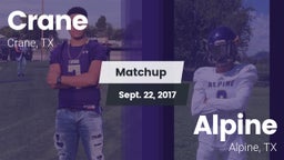 Matchup: Crane  vs. Alpine  2017