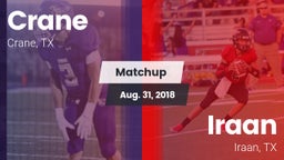 Matchup: Crane  vs. Iraan  2018