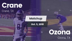 Matchup: Crane  vs. Ozona  2018