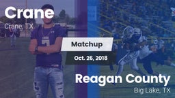 Matchup: Crane  vs. Reagan County  2018