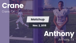 Matchup: Crane  vs. Anthony  2018