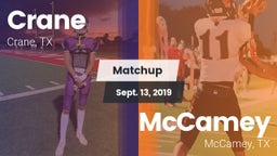 Matchup: Crane  vs. McCamey  2019