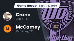 Recap: Crane  vs. McCamey  2019
