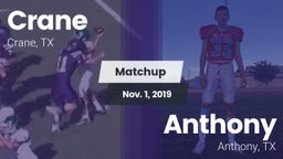 Matchup: Crane  vs. Anthony  2019