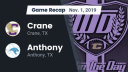 Recap: Crane  vs. Anthony  2019