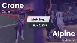 Matchup: Crane  vs. Alpine  2019