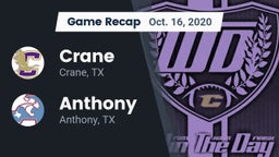 Recap: Crane  vs. Anthony  2020