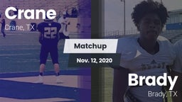 Matchup: Crane  vs. Brady  2020