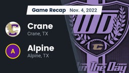 Recap: Crane  vs. Alpine  2022