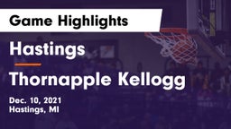 Hastings  vs Thornapple Kellogg  Game Highlights - Dec. 10, 2021