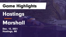Hastings  vs Marshall  Game Highlights - Dec. 13, 2021