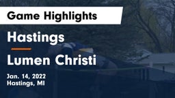 Hastings  vs Lumen Christi  Game Highlights - Jan. 14, 2022