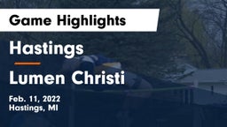 Hastings  vs Lumen Christi  Game Highlights - Feb. 11, 2022