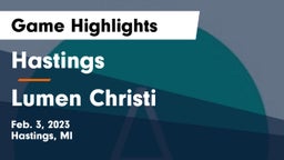 Hastings  vs Lumen Christi  Game Highlights - Feb. 3, 2023