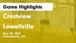 Crestview  vs Lowellville  Game Highlights - Nov. 30, 2023